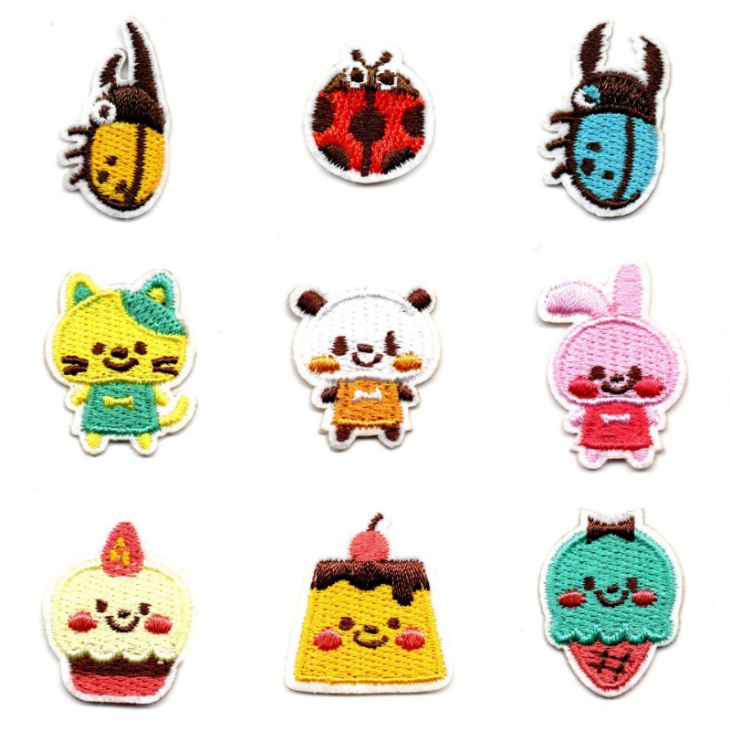 Embroidery Lady Bug - 50 sztuk/partia Naszywki do samodzielnego przypinania