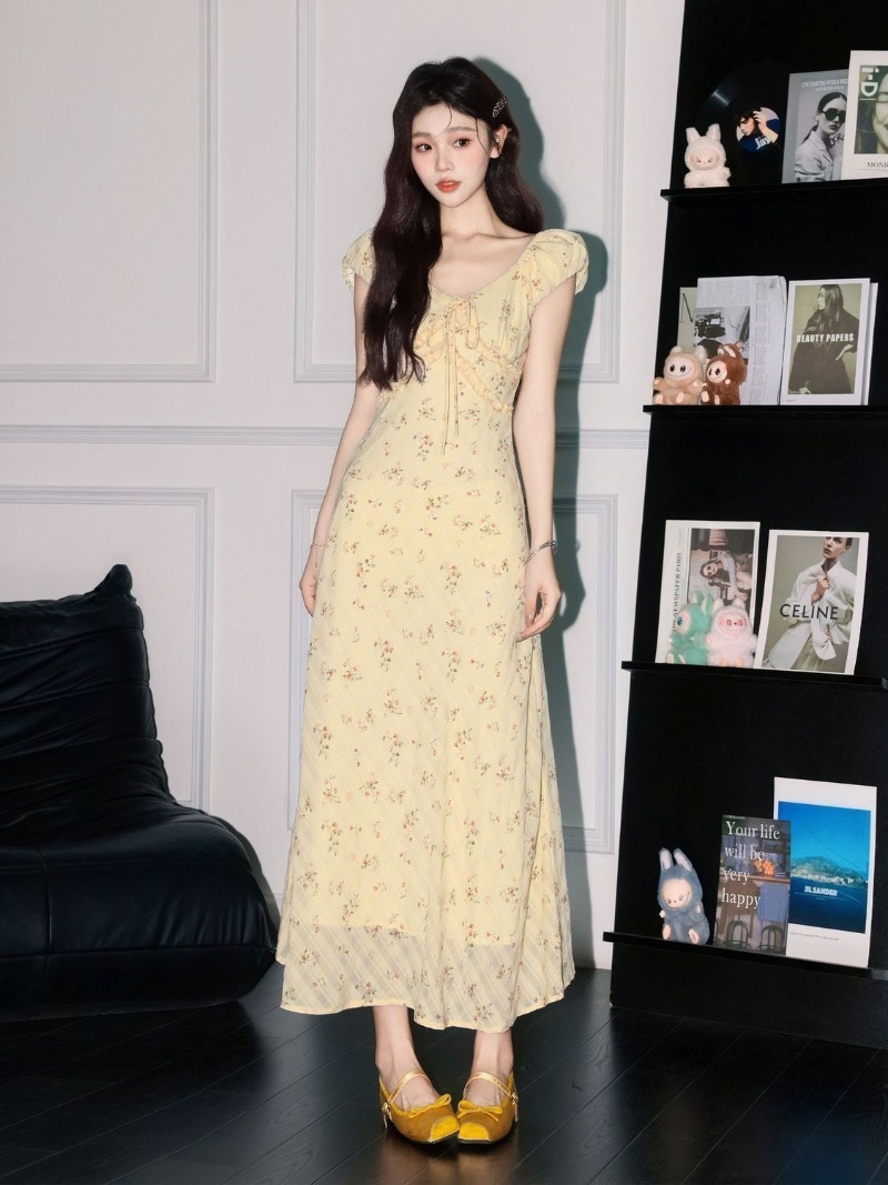 Żółta sukienka w kwiaty dla ko – Embroidery Yellow Dress recenzja i cena