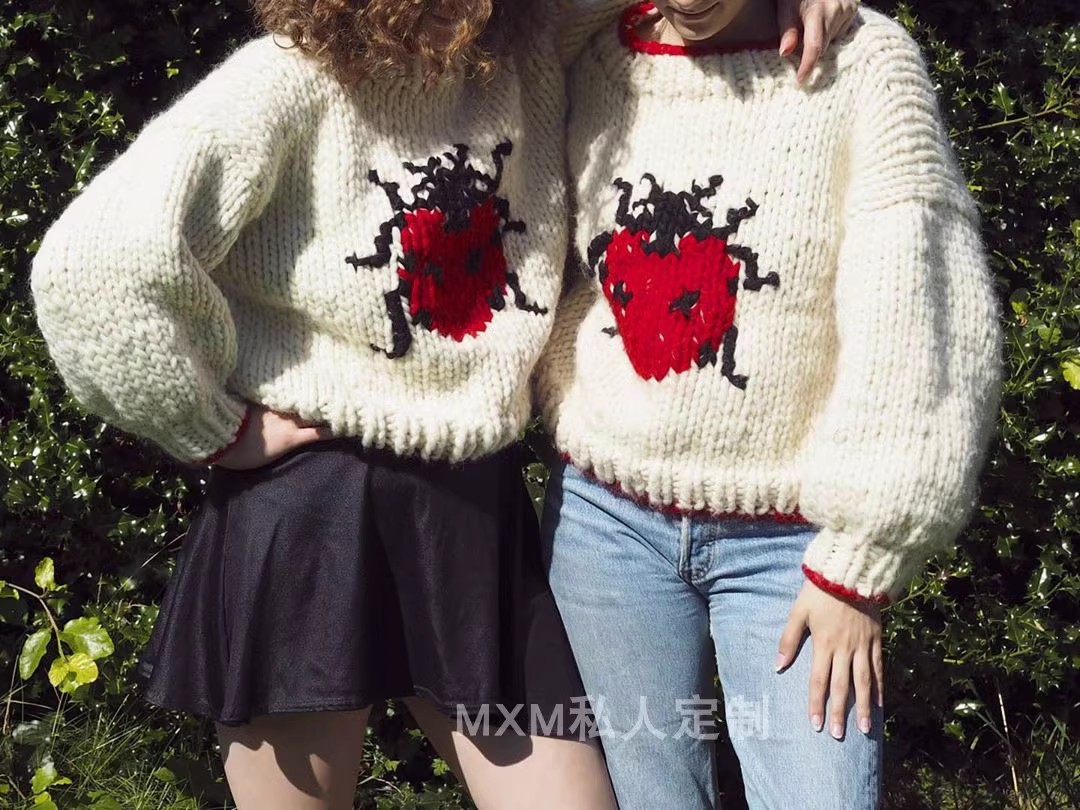 Sweter damski z długim rękawem – Embroidery Lady Bug recenzja i cena